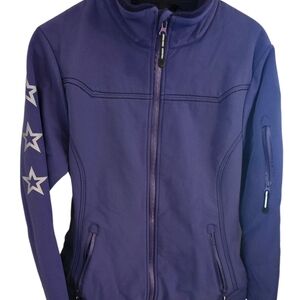 Purple Jacket with Star Sleeve Design